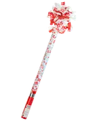 Konfettikanon 78 cm rød/hvid + flag