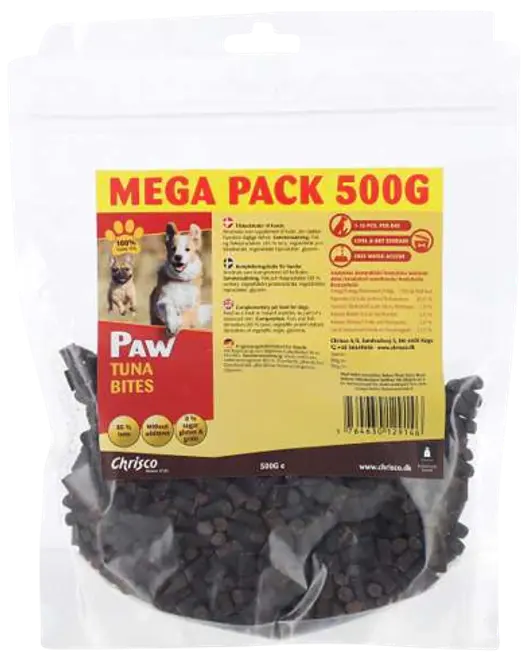 PAW Hundegodbid Tuna Bites 500 g