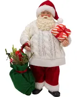 Jultomte med vit tröja 27 cm