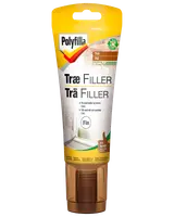 Polyfilla Træ Filler i tube med påføringsspids, velegnet til udfyldning af små huller og revner i træ. Fleksibel, fin finish, til indendørs og udendørs brug.