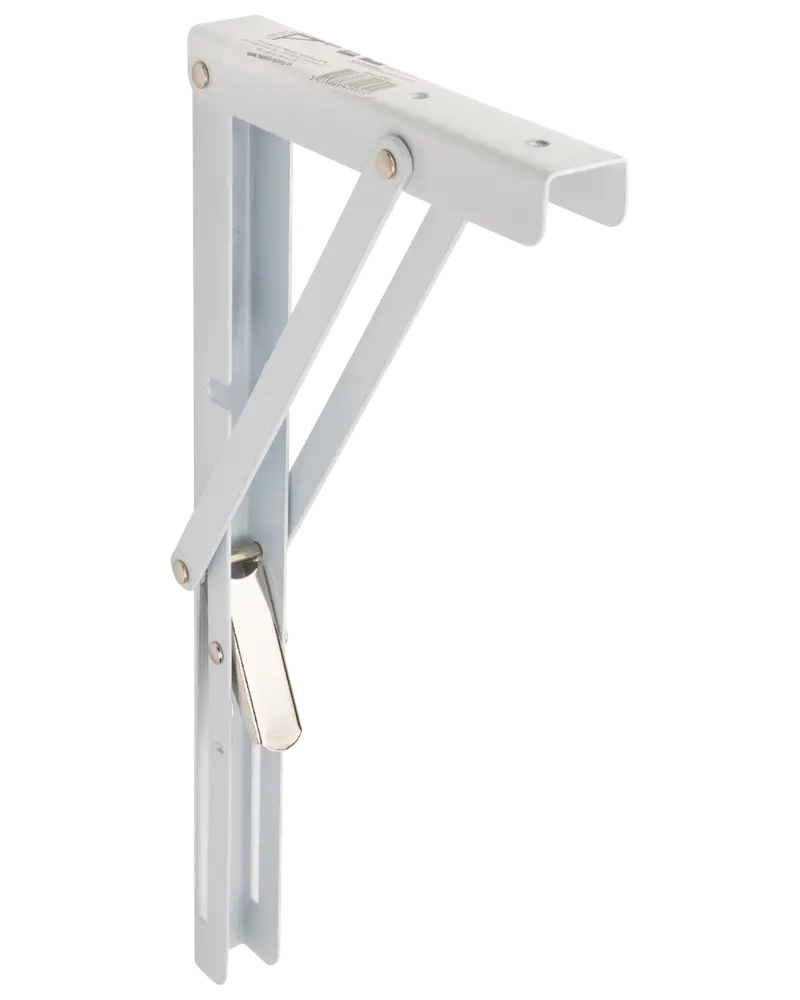 Fällbar hyllplanskonsol 300 x 155 mm - Vit