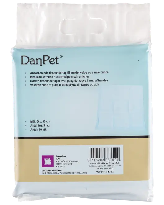 Tisseunderlag til hund 60 x 60 cm 10-pak