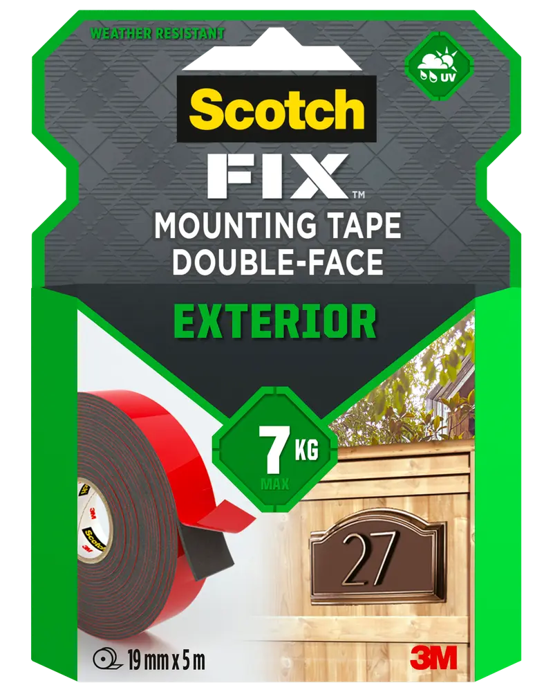 Scotch-FIX™ Dobbeltklæbende UDE 19 mm x 5 meter