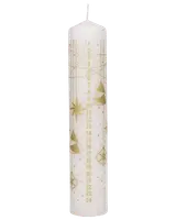 KALENDERLJUS VIT/GULD 24 CM