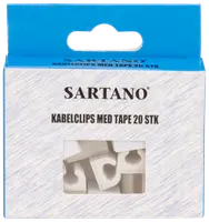 Kabelclips med tape 20-pak