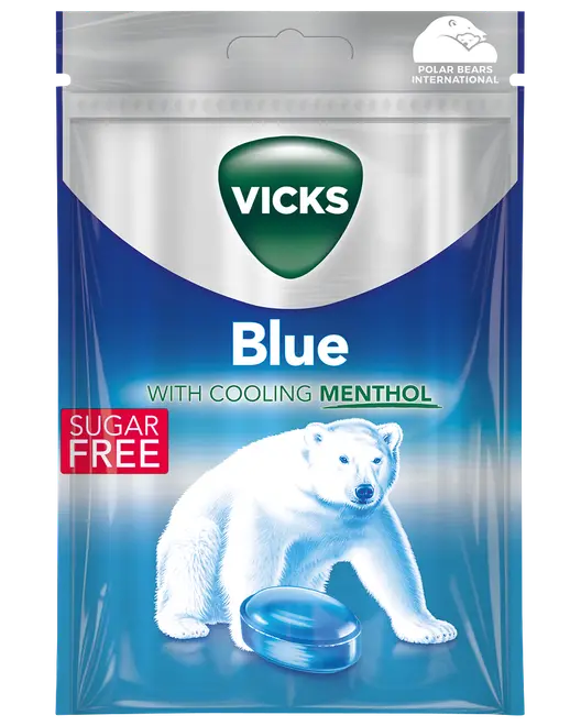 Vicks Blue sukkerfri 72 g