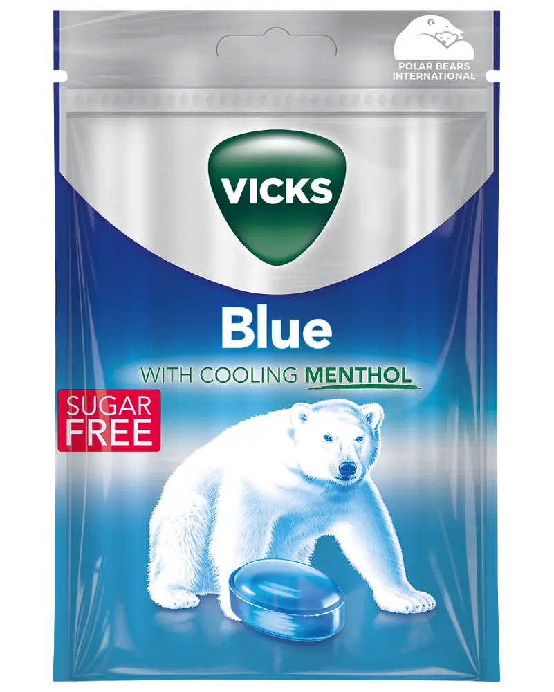 Vicks Blue sukkerfri 72 g