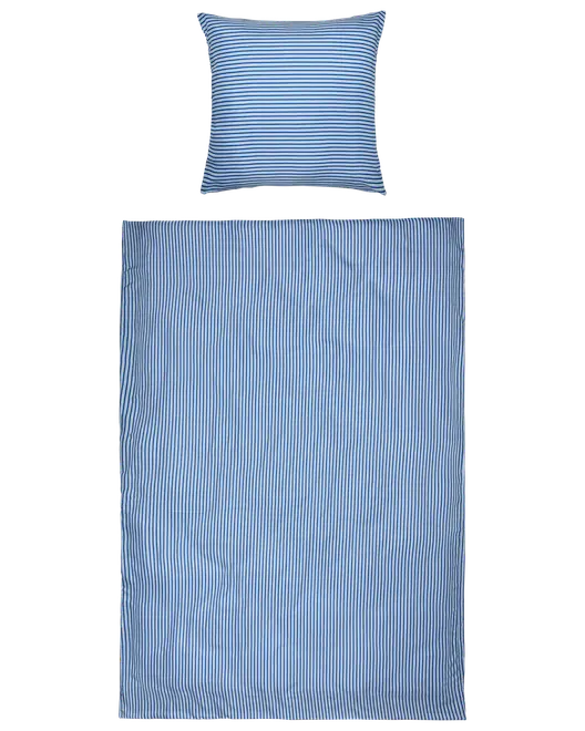 Bäddset 140 x 220 cm – Blå randigt