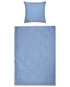 Sengesæt 140 x 220 cm - Blå Stribet