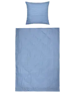 Sengesæt 140 x 220 cm - Blå Stribet
