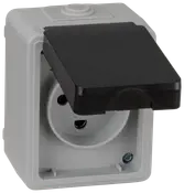 Stikkontakt enkelt IP54 stænktæt