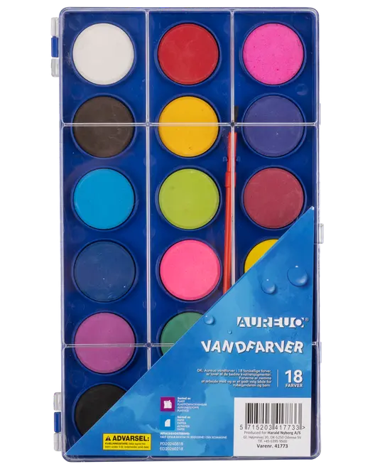 Vattenfärg - 18 färger