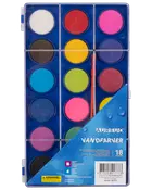 Vandfarvesæt med 18 farver 