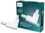 Philips L-formet skinnebelysningsforbinder, hvid, til 3-leder system. Til nem installation og uendelige forbindelser. Produkt og emballage vises.