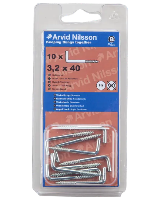 VINKELKROK 3,2X40 10 ST