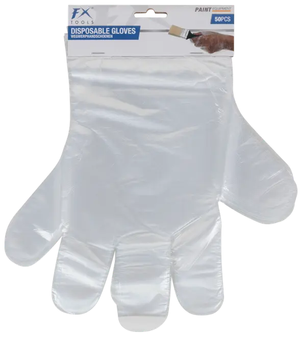 Engångshandskar plast 50-pack