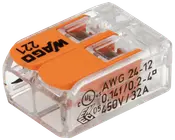 WAGO Kopplingsklämmor för 2 trådar 16-pack