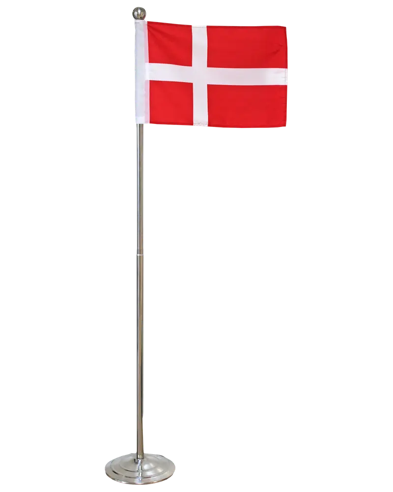 Flagstang justérbar 108-192 cm - Forkromet stål