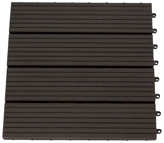 WPC Kompositplatta 30 x 30 cm - kolgrå