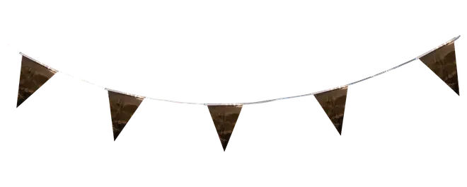 Guirlande med vimpler 4 m roseguld