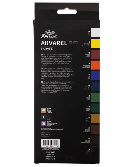 Akvarellfärger - 12 ml