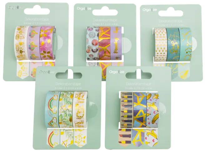 Washitejp 3 rullar 15 mm x 5 m