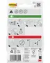 Bagside af Command klæbestrips emballage med illustrerede instruktioner til brug og fjernelse, advarsler, produktinformation, stregkode, genbrugssymboler og 3M logo.