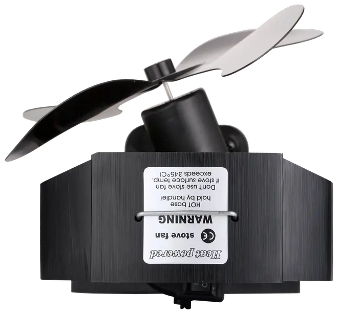 Kaminfläkt med rotation - värmedriven