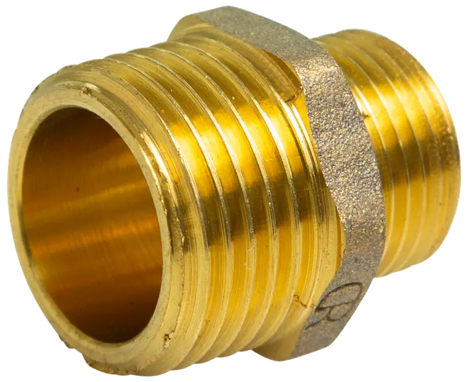 Nippelförminskning mässing 1/2x3/8