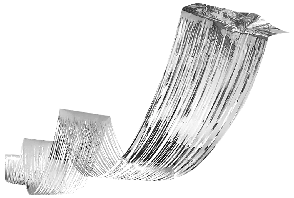 Glittergirlanger till taket - silver