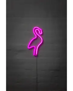 Neonskylt Flamingo  H. 29 x B. 14 cm