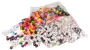 Blandet farverige plastikperler og alfabetperler i poser, med hvid snor inkluderet. Perfekt til smykkefremstilling, hobby og personlige accessories. Perlerne har forskellige farver og bogstaver.