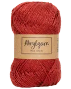 Akrylgarn 50 g rödockra
