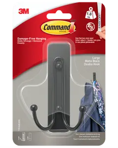 Command™ Dubbelkrok – Matt Svart, Stor