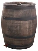 Regnvandstønde trælook med hane 240 L