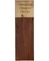 Træprøve med Sagasupreme Transparent Ultra Teak finish. Øverste halvdel er ubehandlet lyst træ, nederste halvdel har en mørk teakfarvet bejdse med synlig åretegning.