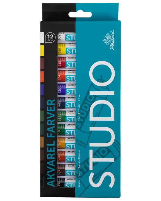 Akvarellfärger - 12 ml