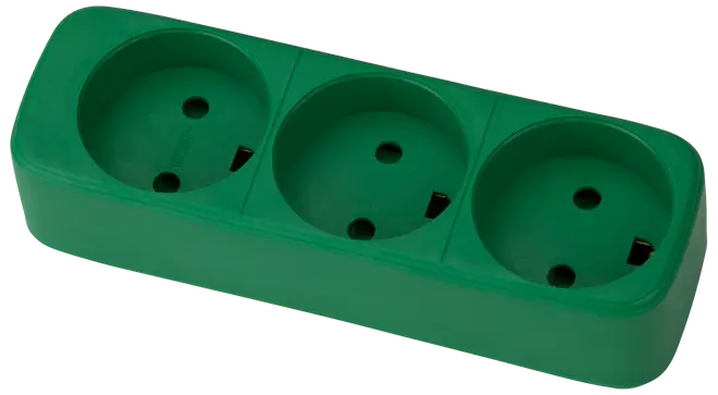 3 stikdåse forstærket - grøn