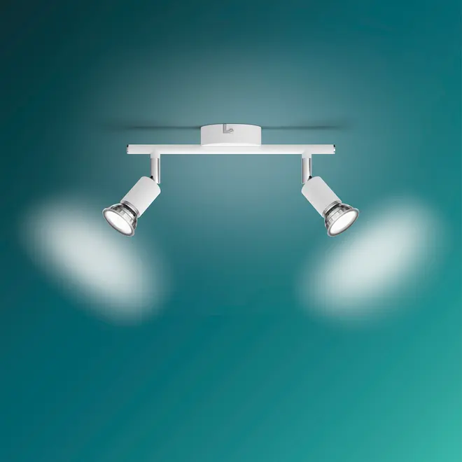 PHILIPS Spotlampe Limbali GU10 2 spot - hvid