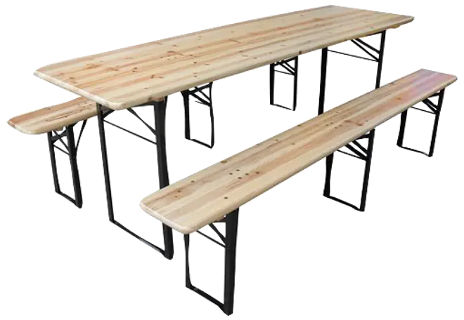 Bord og bænkesæt L. 217 cm