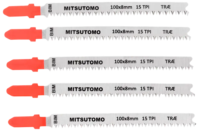 Mitsutomo sticksågblad trä 15T 5 st.