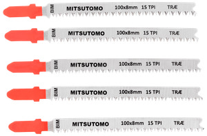 Mitsutomo Stiksavsklinger Træ 15T 5 stk.