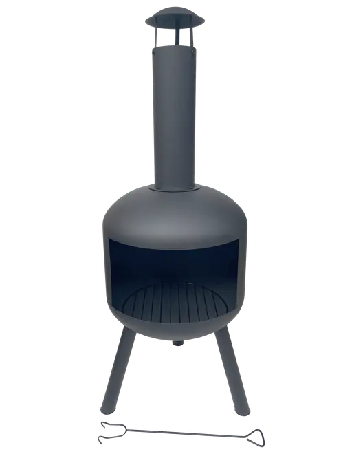 Trädgårdskamin med skorsten