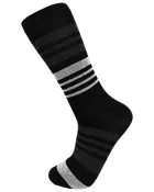 Strumpor med ränder - grå och vit