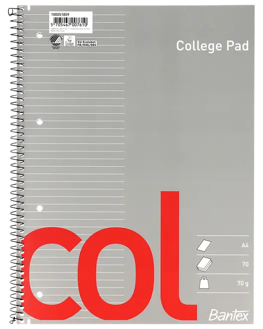 Kollegieblok linjeret - A4  