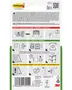 Baksida av Command självhäftande strips-förpackning med steg-för-steg-bilder för förberedelse, upphängning och borttagning, viktgränser, varningar och flerspråkig text. Passar för tavlor.
