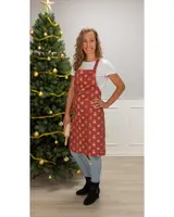 Förkläde med julmotiv i bomull