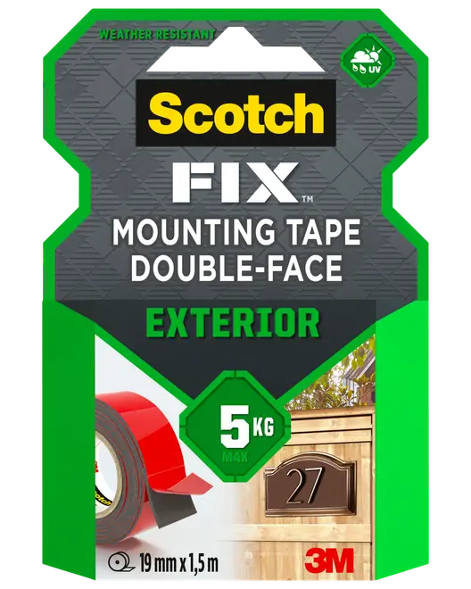 Scotch-FIX™ Dobbeltklæbende UDE 19 mm x 1,5 meter