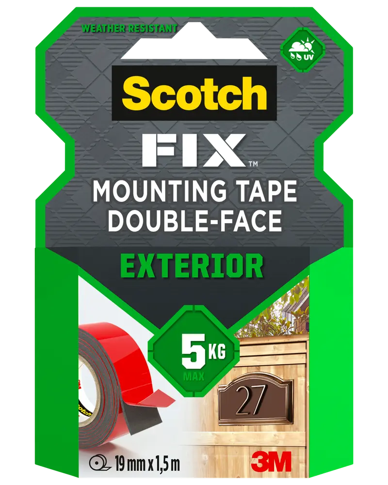 Scotch-FIX™ Dobbeltklæbende UDE 19 mm x 1,5 meter