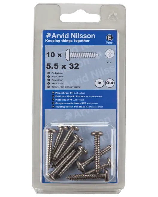 Plåtskruv A4 5,2x32 10 st
